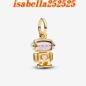 Pandora Spinnable Face Robot Dangle Charm|Two-tone